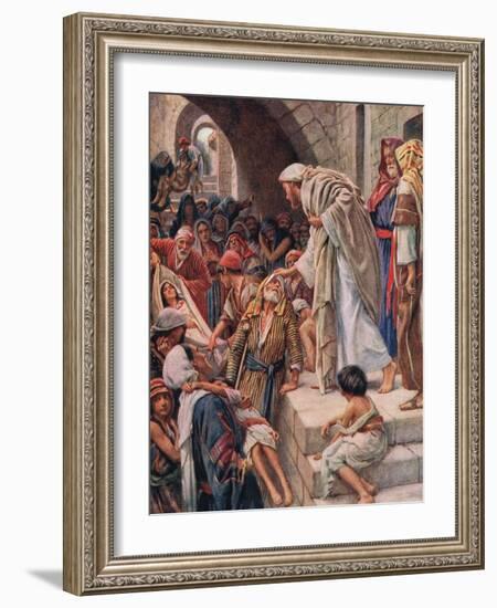 Healing the Sick-Harold Copping-Framed Giclee Print