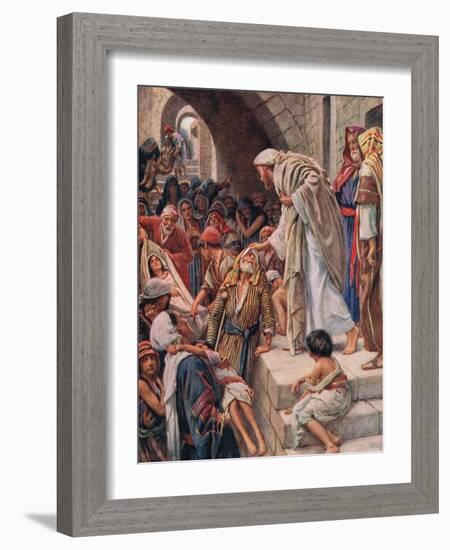 Healing the Sick-Harold Copping-Framed Giclee Print