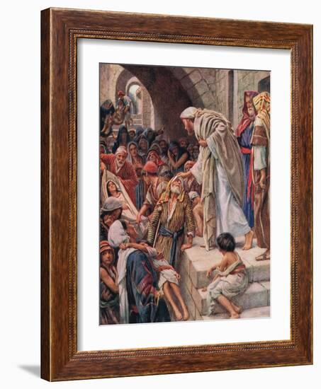 Healing the Sick-Harold Copping-Framed Giclee Print
