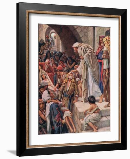 Healing the Sick-Harold Copping-Framed Giclee Print