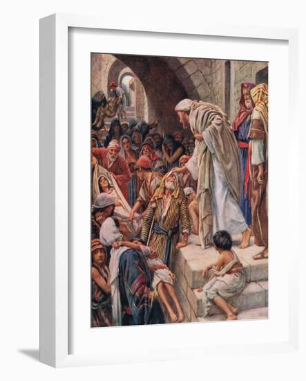 Healing the Sick-Harold Copping-Framed Giclee Print