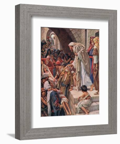 Healing the Sick-Harold Copping-Framed Giclee Print