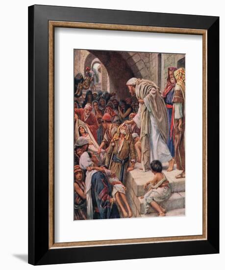 Healing the Sick-Harold Copping-Framed Giclee Print