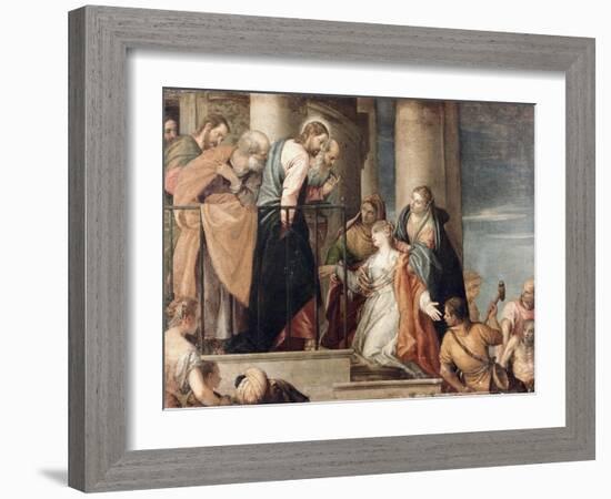 Healing the Woman with the Issue of Blood-Paolo Veronese-Framed Giclee Print