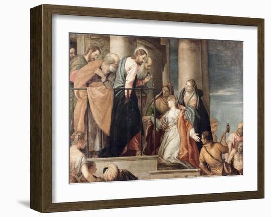 Healing the Woman with the Issue of Blood-Paolo Veronese-Framed Giclee Print