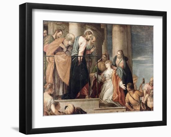 Healing the Woman with the Issue of Blood-Paolo Veronese-Framed Giclee Print