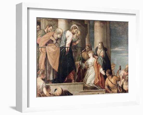 Healing the Woman with the Issue of Blood-Paolo Veronese-Framed Giclee Print