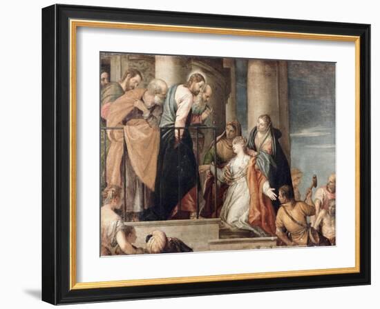 Healing the Woman with the Issue of Blood-Paolo Veronese-Framed Giclee Print