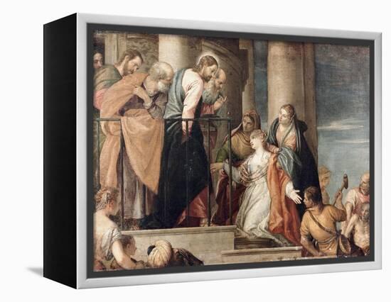 Healing the Woman with the Issue of Blood-Paolo Veronese-Framed Premier Image Canvas