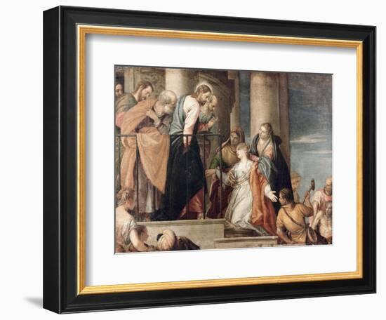 Healing the Woman with the Issue of Blood-Paolo Veronese-Framed Giclee Print