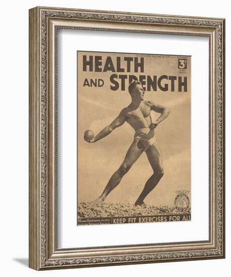 Health and Strength, Body Building Fitness Exercise Gay Magazine, UK, 1938--Framed Giclee Print