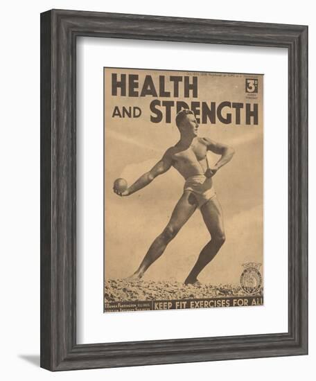 Health and Strength, Body Building Fitness Exercise Gay Magazine, UK, 1938-null-Framed Giclee Print