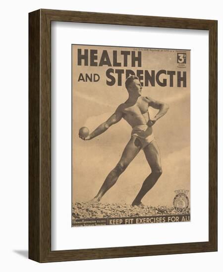 Health and Strength, Body Building Fitness Exercise Gay Magazine, UK, 1938-null-Framed Giclee Print