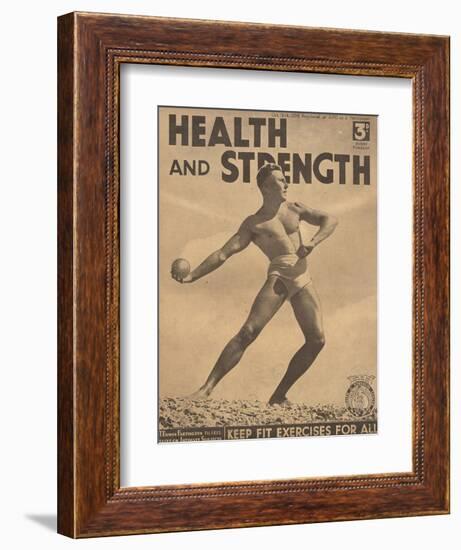 Health and Strength, Body Building Fitness Exercise Gay Magazine, UK, 1938-null-Framed Giclee Print