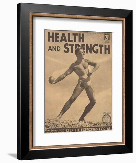 Health and Strength, Body Building Fitness Exercise Gay Magazine, UK, 1938-null-Framed Giclee Print