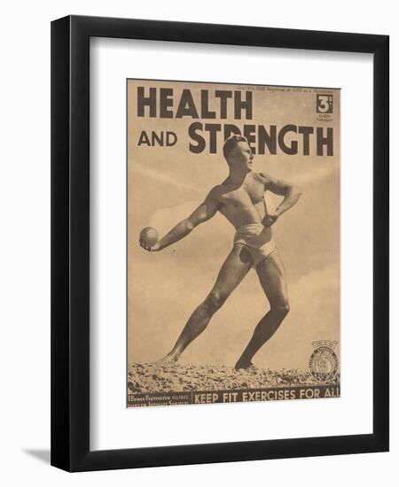 Health and Strength, Body Building Fitness Exercise Gay Magazine, UK, 1938-null-Framed Giclee Print