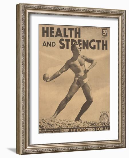 Health and Strength, Body Building Fitness Exercise Gay Magazine, UK, 1938-null-Framed Giclee Print