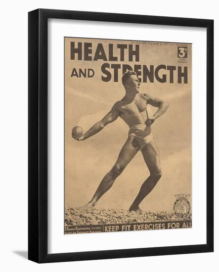 Health and Strength, Body Building Fitness Exercise Gay Magazine, UK, 1938-null-Framed Giclee Print