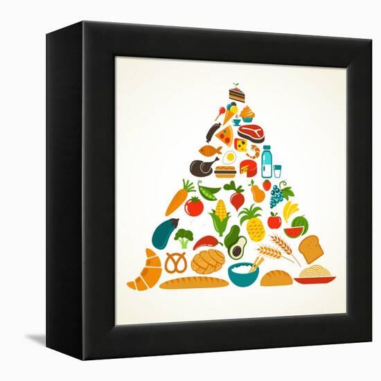 Health Food Pyramid-Marish-Framed Stretched Canvas