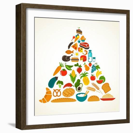 Health Food Pyramid-Marish-Framed Art Print