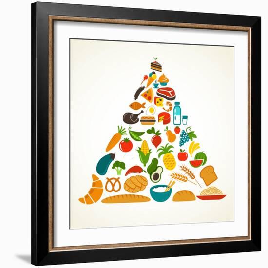 Health Food Pyramid-Marish-Framed Art Print