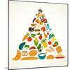 Health Food Pyramid-Marish-Mounted Art Print