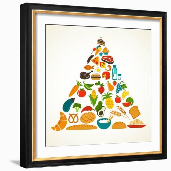 Health Food Pyramid-Marish-Framed Art Print