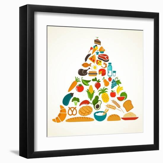 Health Food Pyramid-Marish-Framed Art Print