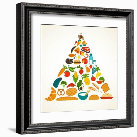 Health Food Pyramid-Marish-Framed Art Print