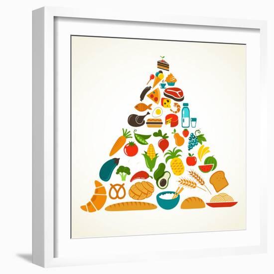 Health Food Pyramid-Marish-Framed Premium Giclee Print