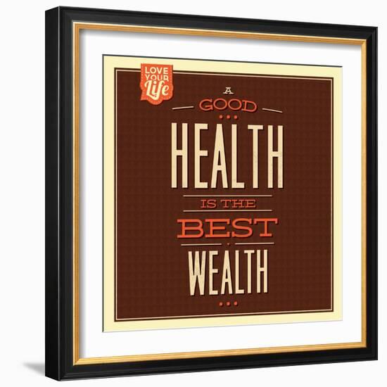 Health Is Wealth-Lorand Okos-Framed Art Print