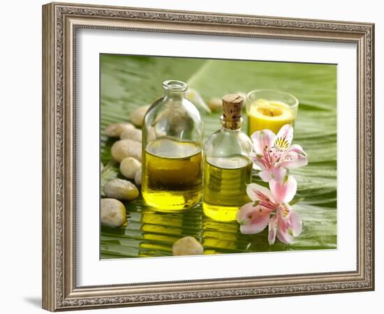 Health Spa on Banana Leaf-crystalfoto-Framed Photographic Print