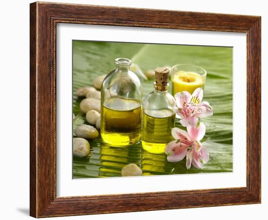 Health Spa on Banana Leaf-crystalfoto-Framed Photographic Print