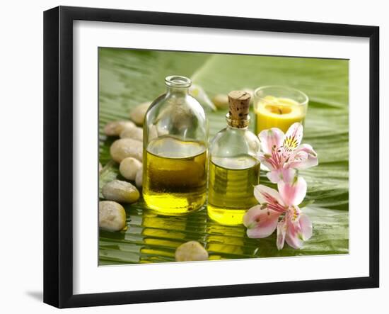 Health Spa on Banana Leaf-crystalfoto-Framed Photographic Print