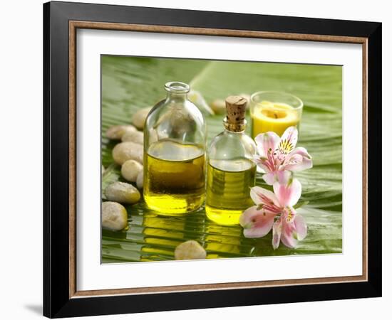 Health Spa on Banana Leaf-crystalfoto-Framed Photographic Print