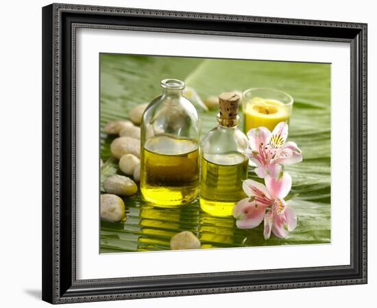 Health Spa on Banana Leaf-crystalfoto-Framed Photographic Print