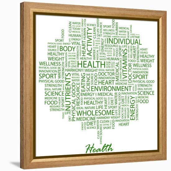 Health-Login-Framed Stretched Canvas