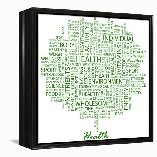 Health-Login-Framed Stretched Canvas