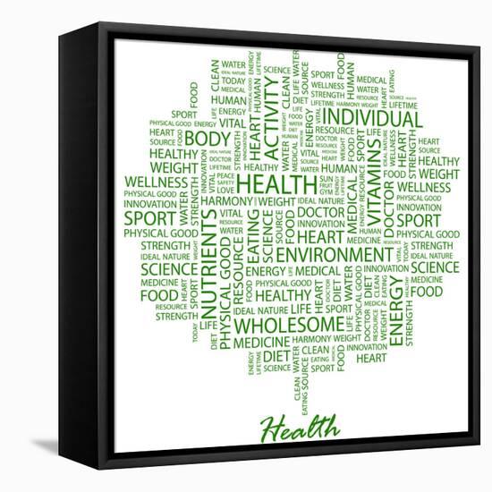 Health-Login-Framed Stretched Canvas