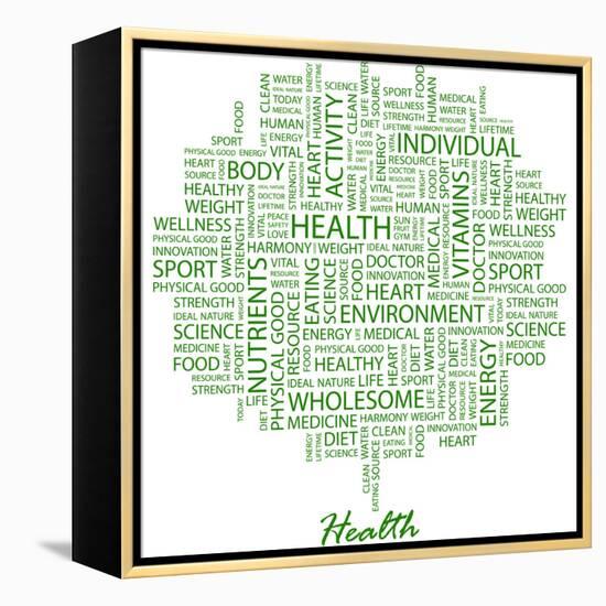 Health-Login-Framed Stretched Canvas