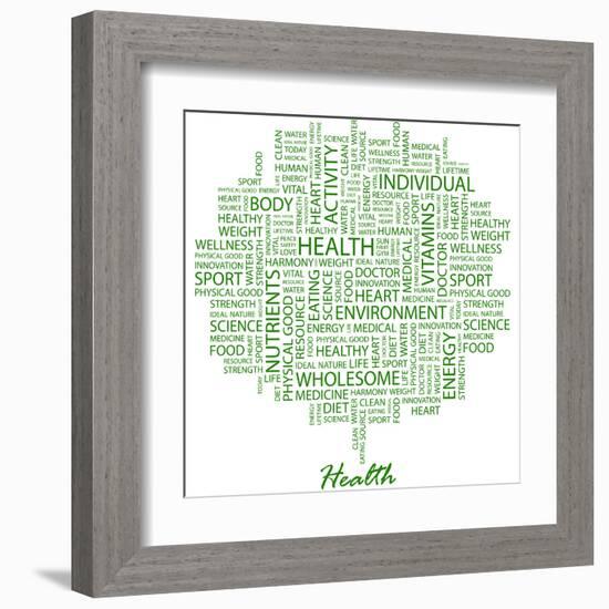 Health-Login-Framed Art Print