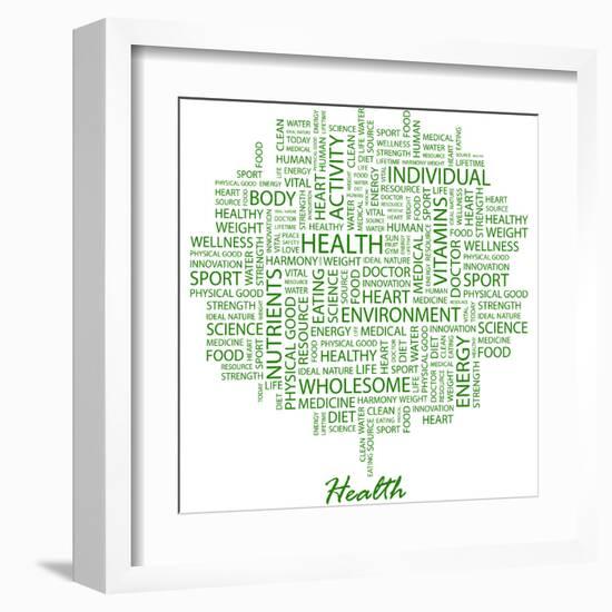 Health-Login-Framed Art Print