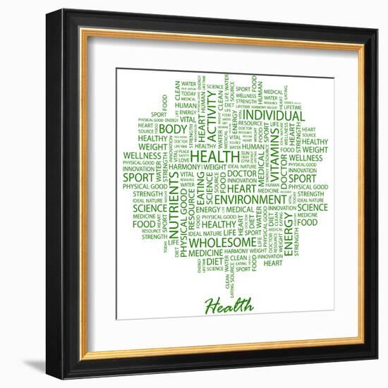 Health-Login-Framed Art Print