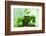 Healthy Green Vegetable Juice on Wooden Table-Kesu01-Framed Photographic Print