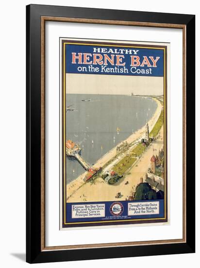 Healthy Herne Bay on the Kentish Coast', Poster Advertising Southern Railway-null-Framed Giclee Print