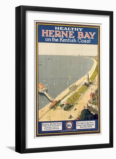 Healthy Herne Bay on the Kentish Coast', Poster Advertising Southern Railway-null-Framed Giclee Print