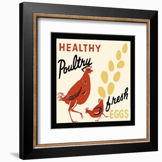 Healthy Poultry-Fresh Eggs-null-Framed Giclee Print