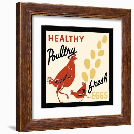 Healthy Poultry-Fresh Eggs-null-Framed Giclee Print