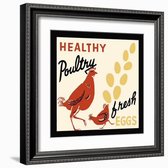 Healthy Poultry-Fresh Eggs-null-Framed Giclee Print