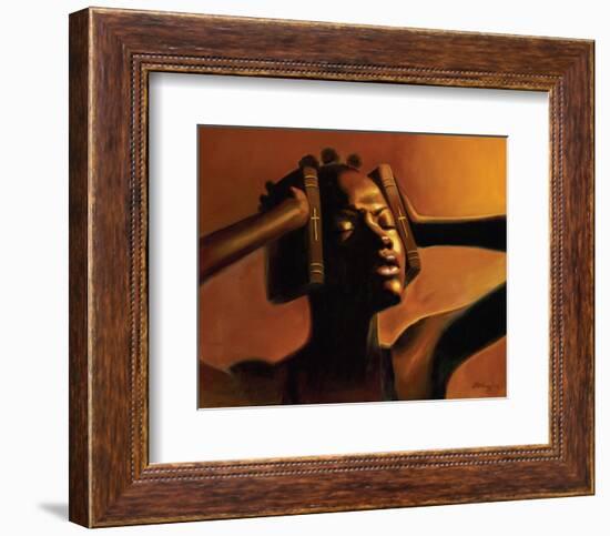 Hear No Evil (Female)-Sterling Brown-Framed Art Print